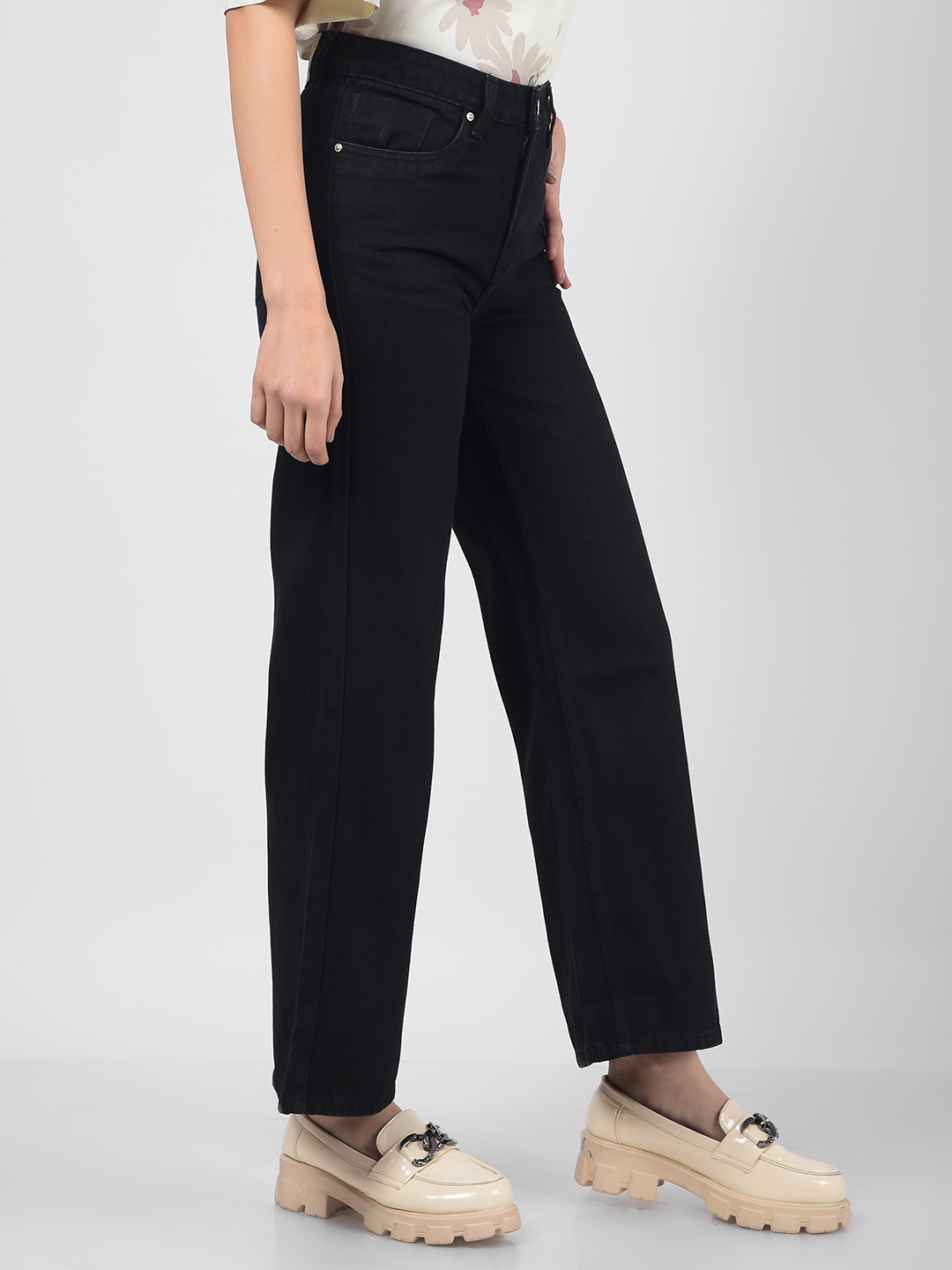 Numero Uno Women Solid Black Jeans